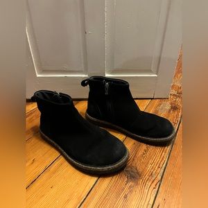 Birkenstock Melrose Suede Leather Boots, Size 37, Black
